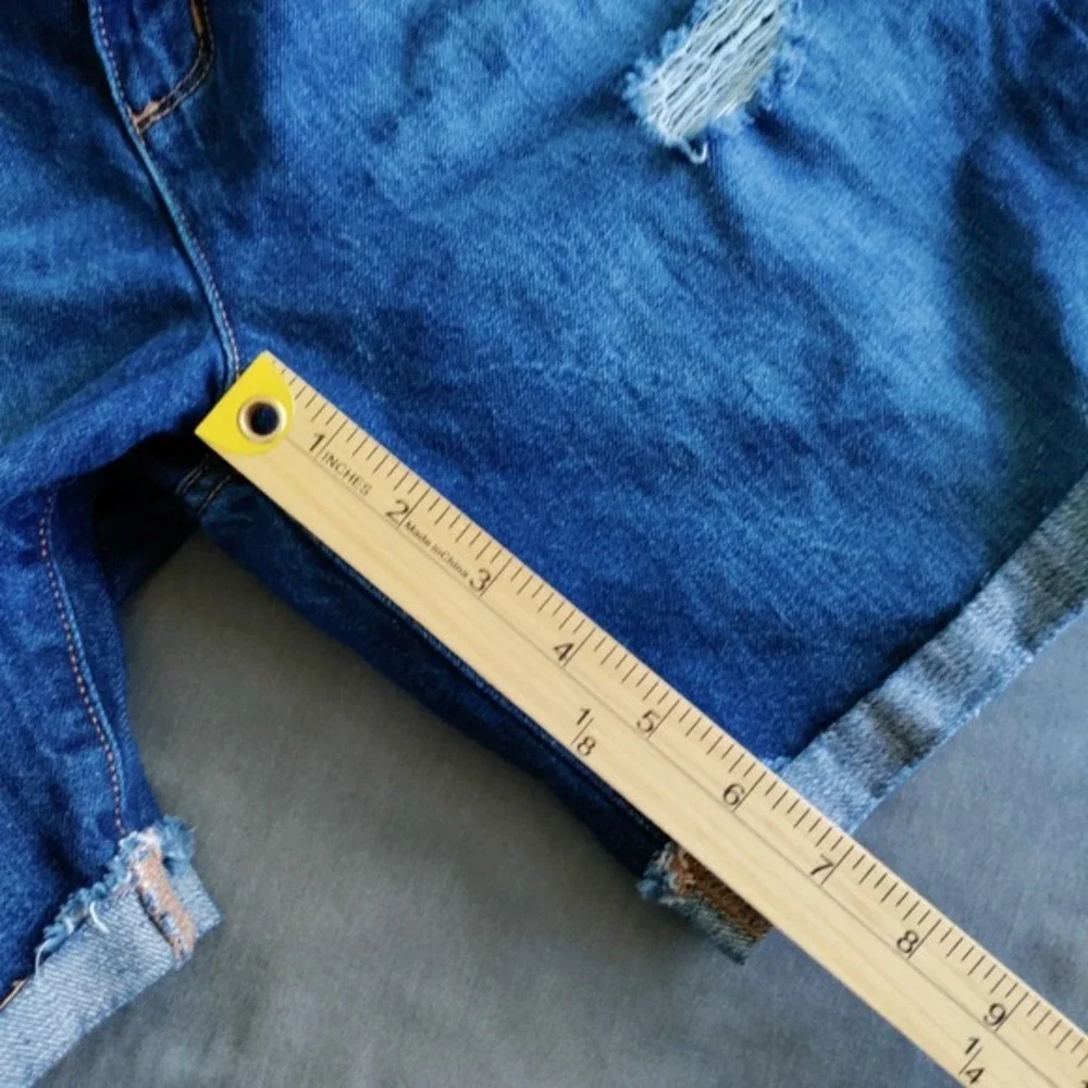 Children's Place Denim Cuffed Midi Mi-Long Distressed Beach Resort Y2K Shorts 16